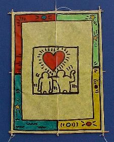 Keith Haring-kite [(WxH) 125 x 165 mm]